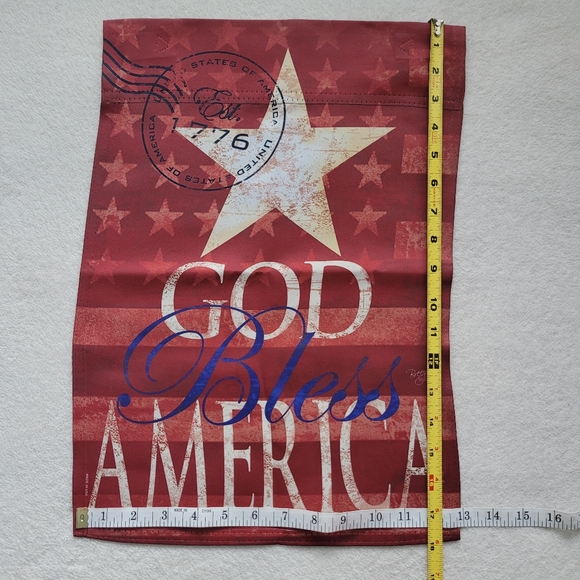 Garden Flag 2-Sided NEW God Bless America Breeze Decor Red - Picture 2 of 9